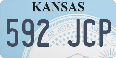 KS license plate 592JCP