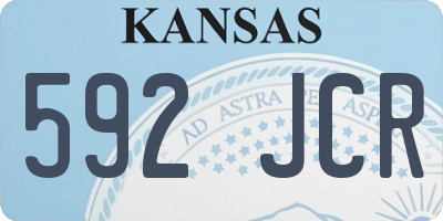 KS license plate 592JCR