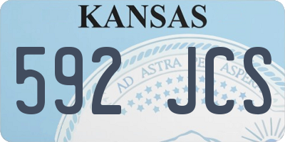 KS license plate 592JCS