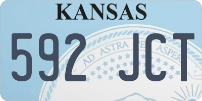 KS license plate 592JCT