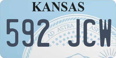 KS license plate 592JCW