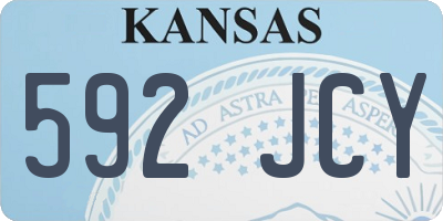 KS license plate 592JCY