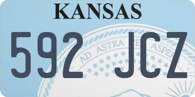 KS license plate 592JCZ