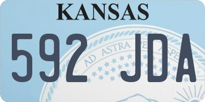 KS license plate 592JDA