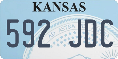 KS license plate 592JDC