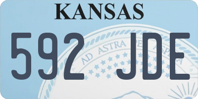 KS license plate 592JDE