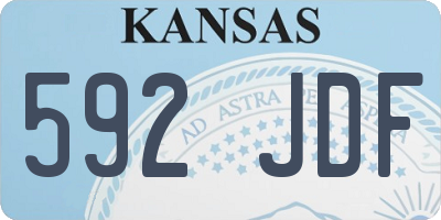 KS license plate 592JDF