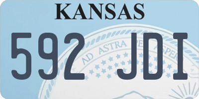 KS license plate 592JDI