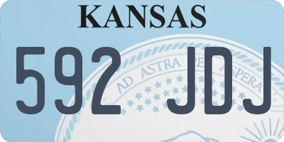 KS license plate 592JDJ