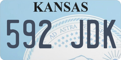 KS license plate 592JDK
