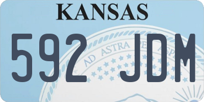 KS license plate 592JDM