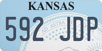 KS license plate 592JDP