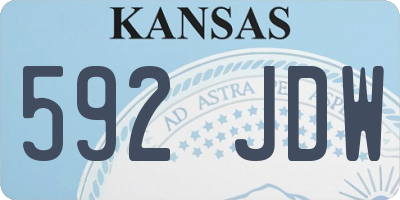 KS license plate 592JDW