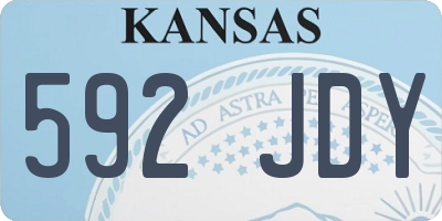 KS license plate 592JDY