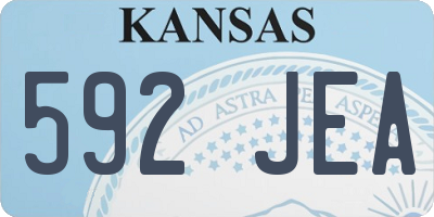 KS license plate 592JEA