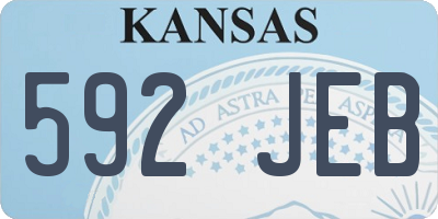 KS license plate 592JEB