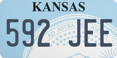 KS license plate 592JEE