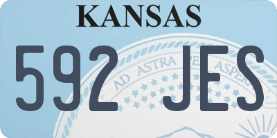 KS license plate 592JES