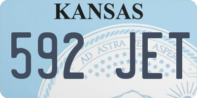 KS license plate 592JET