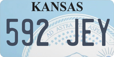 KS license plate 592JEY