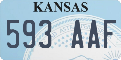 KS license plate 593AAF