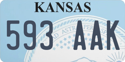 KS license plate 593AAK