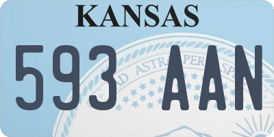 KS license plate 593AAN