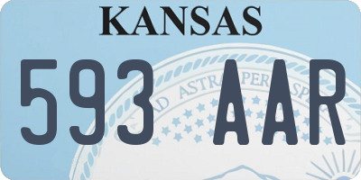 KS license plate 593AAR