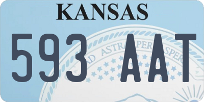 KS license plate 593AAT