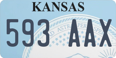 KS license plate 593AAX