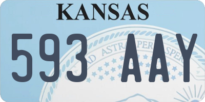 KS license plate 593AAY