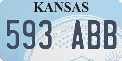 KS license plate 593ABB