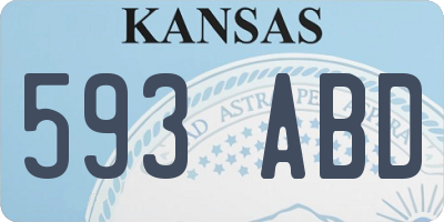 KS license plate 593ABD