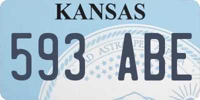 KS license plate 593ABE