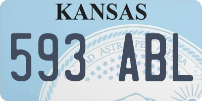 KS license plate 593ABL