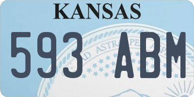 KS license plate 593ABM