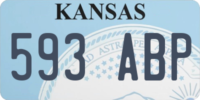 KS license plate 593ABP