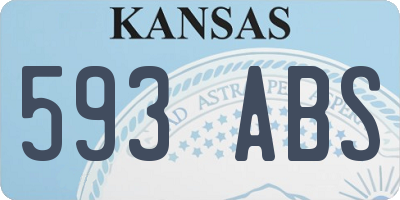 KS license plate 593ABS