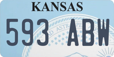 KS license plate 593ABW