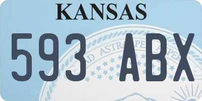 KS license plate 593ABX