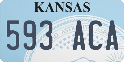 KS license plate 593ACA