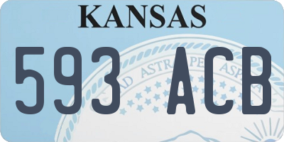 KS license plate 593ACB