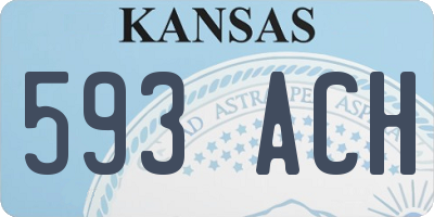 KS license plate 593ACH