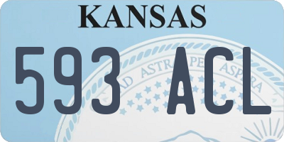 KS license plate 593ACL