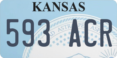 KS license plate 593ACR