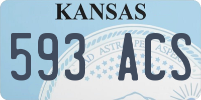 KS license plate 593ACS