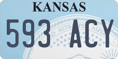 KS license plate 593ACY