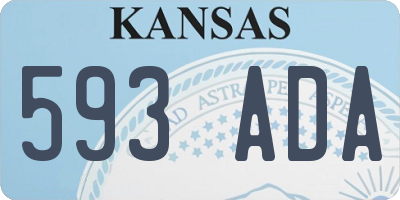 KS license plate 593ADA