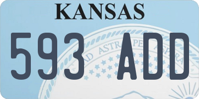KS license plate 593ADD