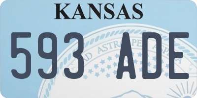 KS license plate 593ADE